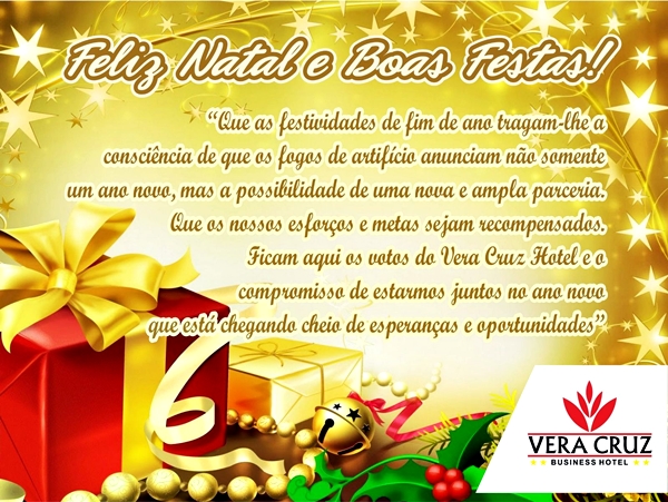 Feliz Natal e um próspero ano novo, são os votos do Hotel Vera Cruz at Blog  do Antonio Marcos